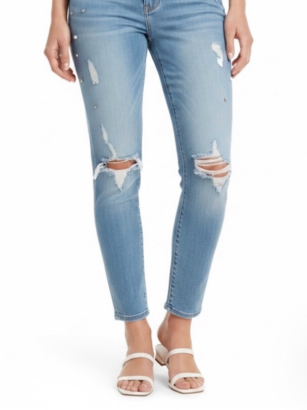 Jessica Simpson Kiss Me Skinny Distressed Jeans